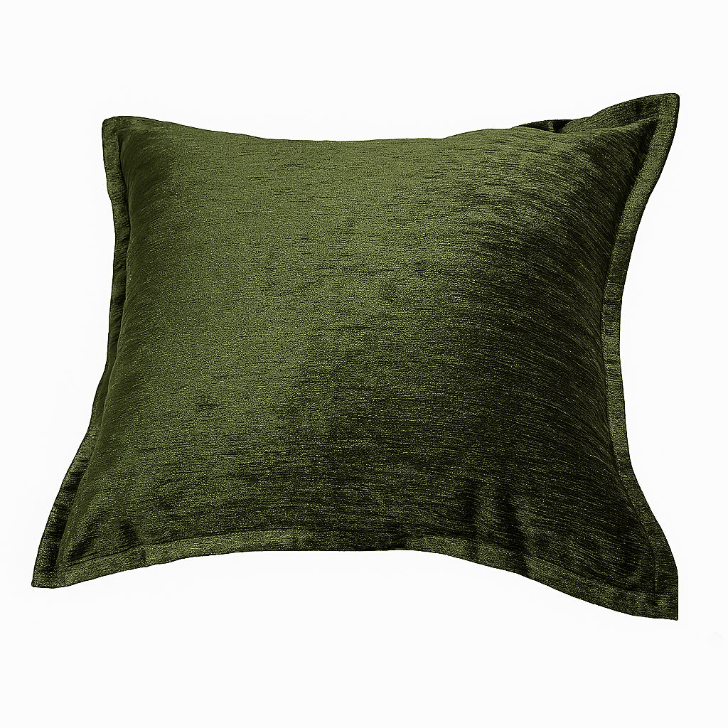 Homey COZY Velvet Throw Pillow – Deep Forest Green with Luxe Shine & Rich Texture Set of 2