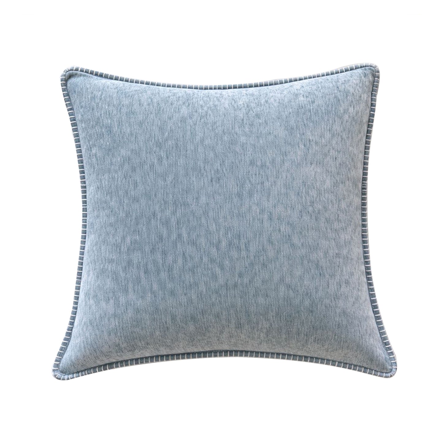 Textured Throw Pillow with Stitched Contrast Edge Set of 2