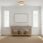11.25-in Antiuqe Brass LED Flush Mount