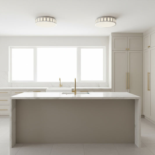 15.15-in Brushed Nickel LED Flush Mount