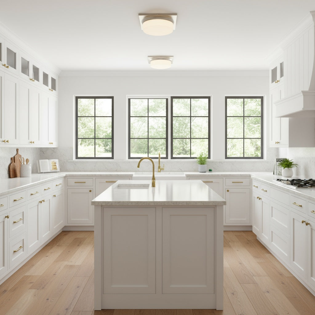 13-in Brushed Nickel LED Flush Mount