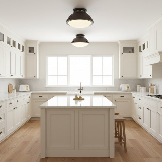 2-Light 14-in Dark Bronze Flush Mount