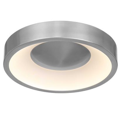 11 Inch Steel LED Flush Mount Light Brushed Nickel for Bedroom