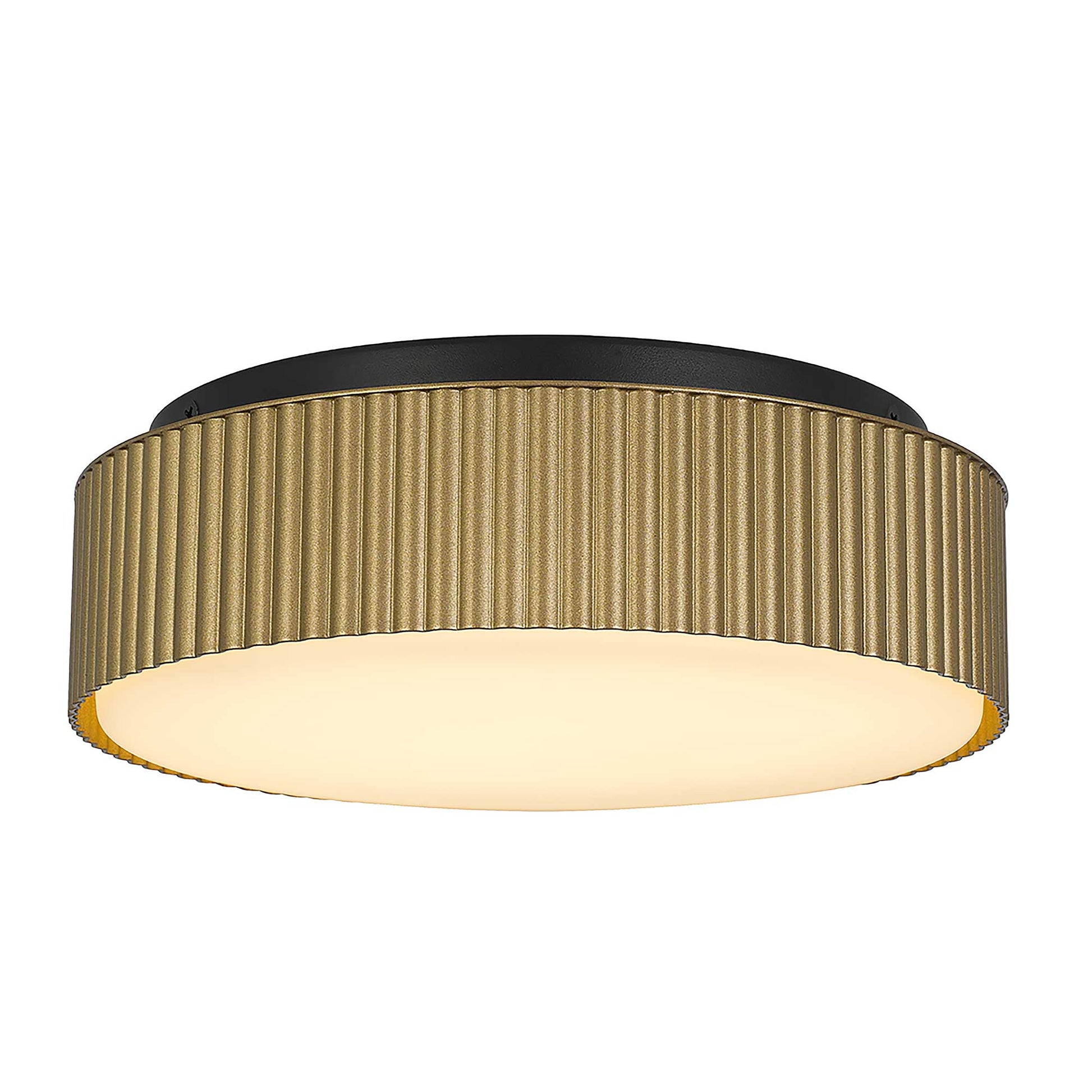9 inch Brass LED Flush Mount
