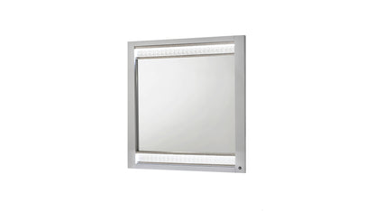 Glam Modern Style Mirror Made with Wood in White (INCLUDES MIRROR ONLY)