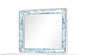 Laguna Modern Style Mirror Made with Wood and Crystal Accents in White (INCLUDES MIRROR ONLY)