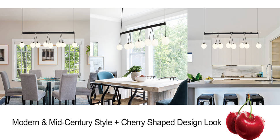 Black White Metal Pendant Light for Dining Room Decor