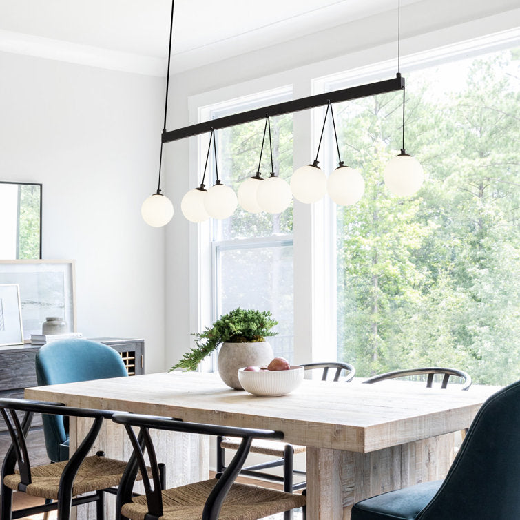 Black White Metal Pendant Light for Dining Room Decor