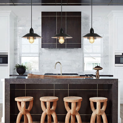Black Metal Farmhouse Pendant Light - Kitchen Island Lighting