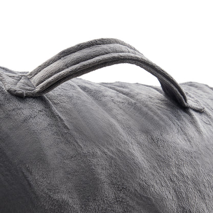 Large Gray Bed Pillow with Memory Foam - Reading & Relaxation