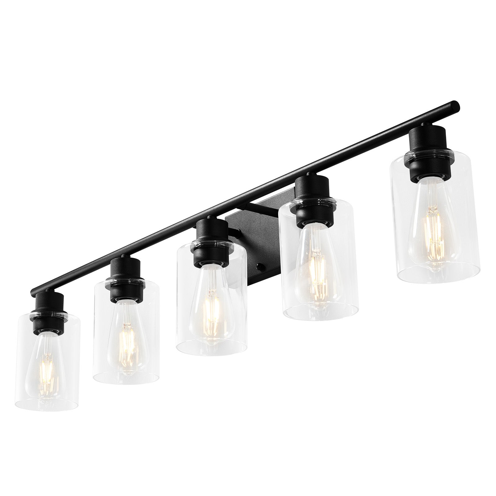 5-Light Modern Bathroom Vanity Light 37.1-Inch Wall Light Fixtures Over Mirror