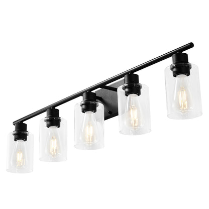 5-Light Modern Bathroom Vanity Light 37.1-Inch Wall Light Fixtures Over Mirror