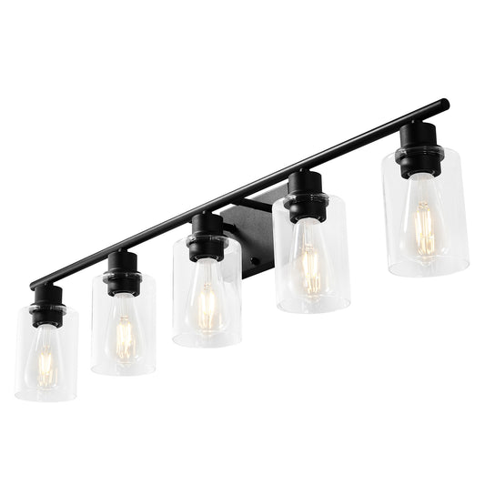 5-Light Modern Bathroom Vanity Light 37.1-Inch Wall Light Fixtures Over Mirror