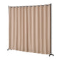 Room Divider, 96×120inch Portable Panel Room Divider with Wheels Curtain Divider Stand, Room Divider Privacy Screen for Office, Bedroom, Dining Room, Study, Brown