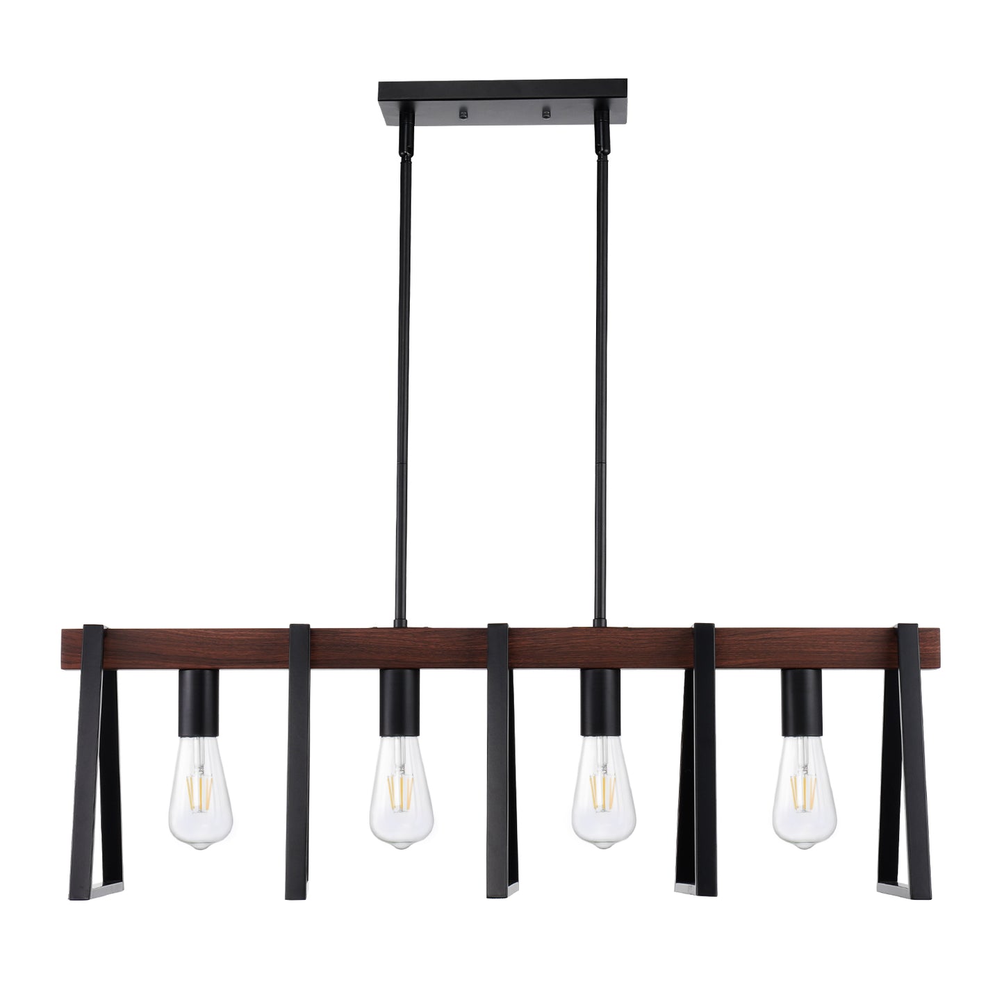 4-Light Kitchen Island Pendant Lights 60W Adjustable Dining Room Light E26