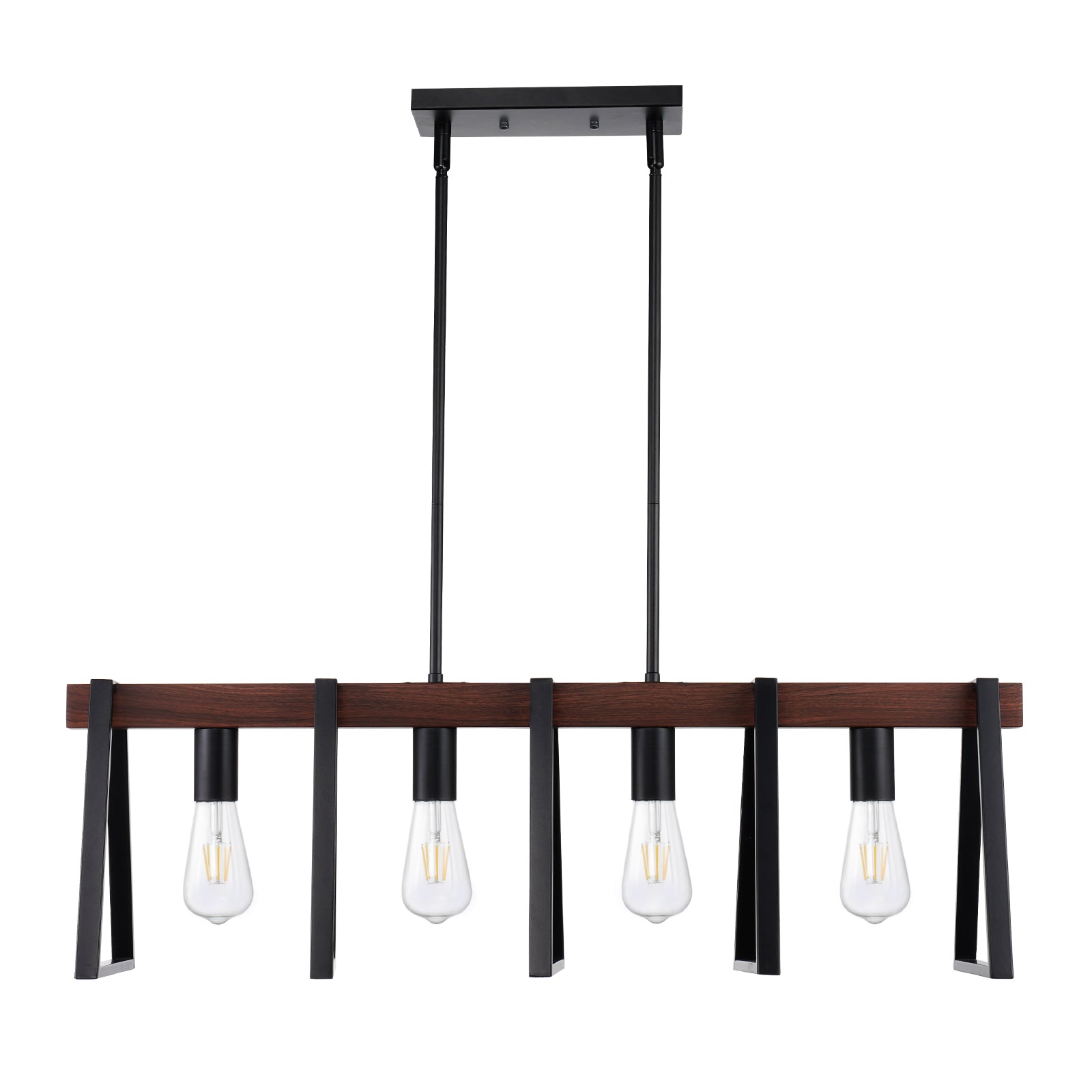 4-Light Kitchen Island Pendant Lights 60W Adjustable Dining Room Light E26
