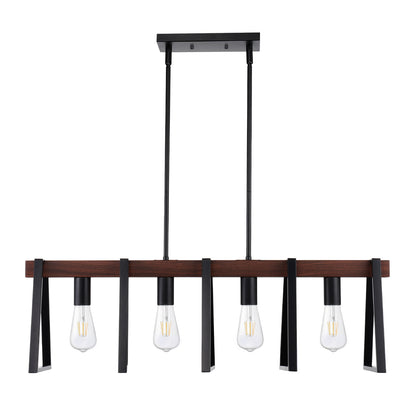 4-Light Kitchen Island Pendant Lights 60W Adjustable Dining Room Light E26