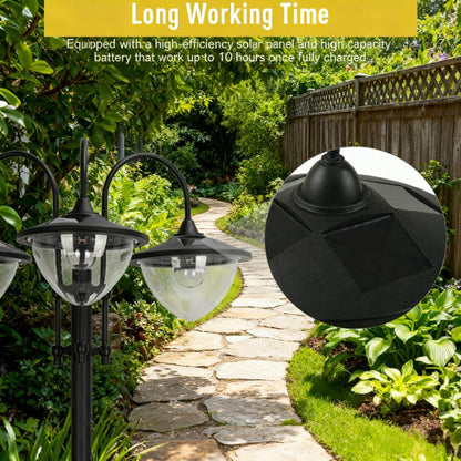 Solar Lamp Post with Planter for Garden or Poolside Decor