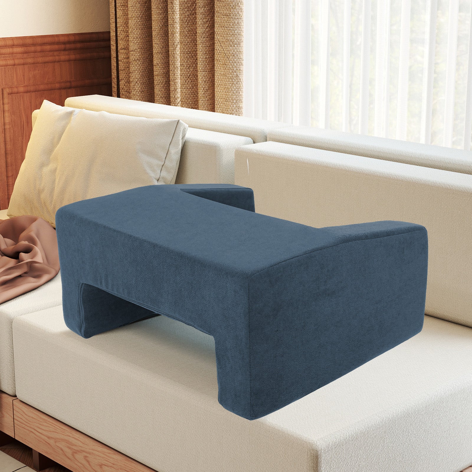 Non-Foldable Lap Pillow Desk, Multi-Functional Reading Pillow for Lap, Machine Washable Gaming Lap Pillow for Napping, Working, Sofa Couch Use