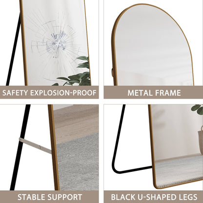 Gold Framed Full Length Mirror for Bedroom or Bathroom Decor