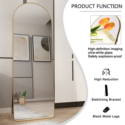 Gold Framed Full Length Mirror for Bedroom or Bathroom Decor