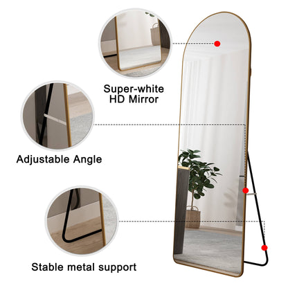 Gold Framed Full Length Mirror for Bedroom or Bathroom Decor