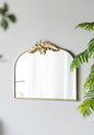 39.5" x 35" Gold Arched Mirror with Metal Frame, Wall- Mounted Mirror for Living Room Bedrrom