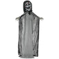 Outsunny 74" Life Size Outdoor Halloween Decorations Skeleton Witch, Animated Prop Animatronic Decor with Sound and Motion Activated, Light Up Eyes and Chest, Howling and Chain Sound