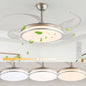 42 Inch 2 Tiers Design Modern LED Ceiling Fan with Light and Remote Control, Retractable Blades, Adjustable 6 Speed, Silent Operation DC Motor for Living Room, Bedroom, Dining Room