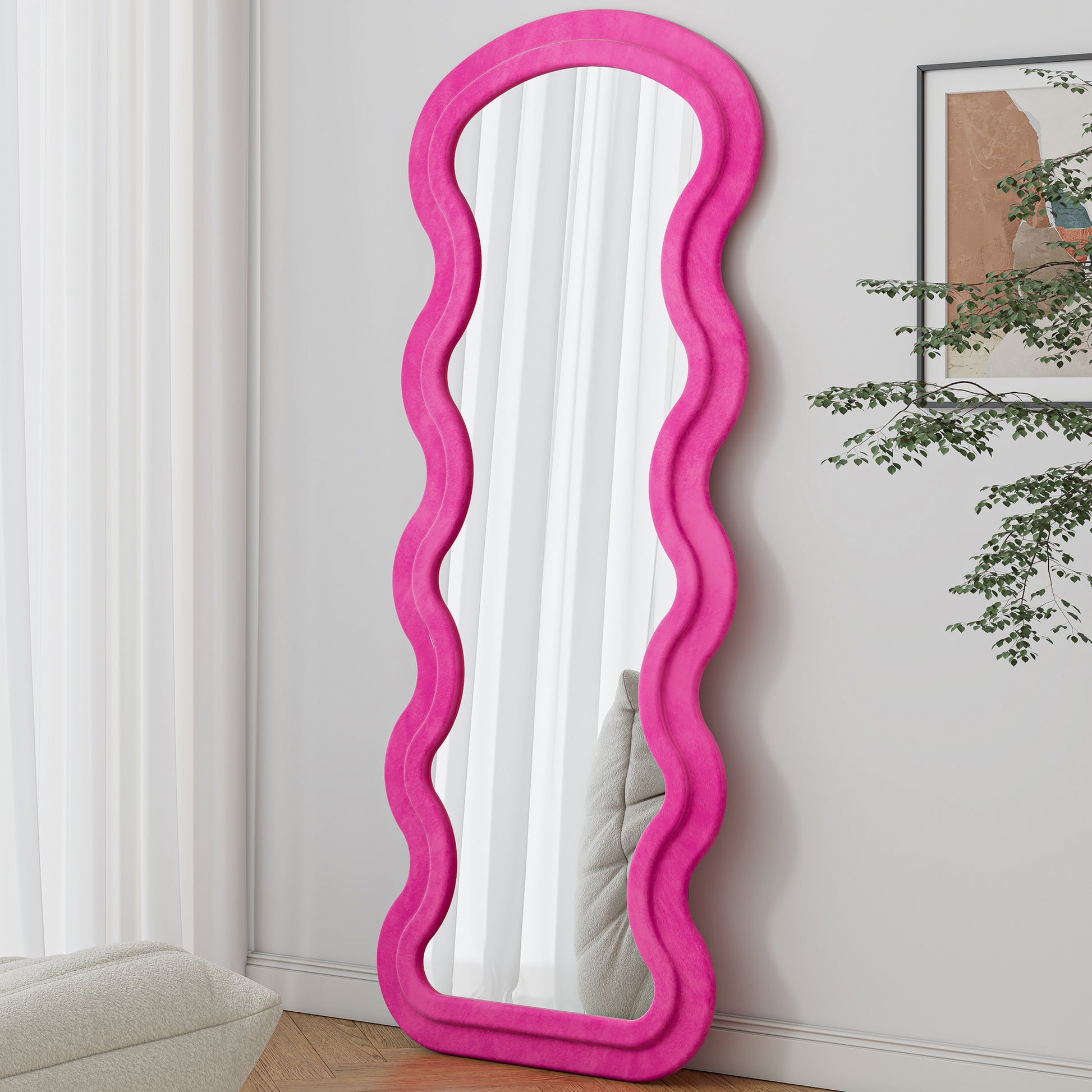 Rose Full Length Mirror with Flannel Stand - Bedroom Decor