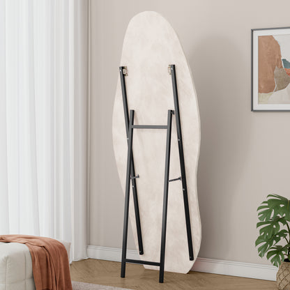 Full Length Mirror - 63" White Metal Frame, Durable Shatterproof Glass
