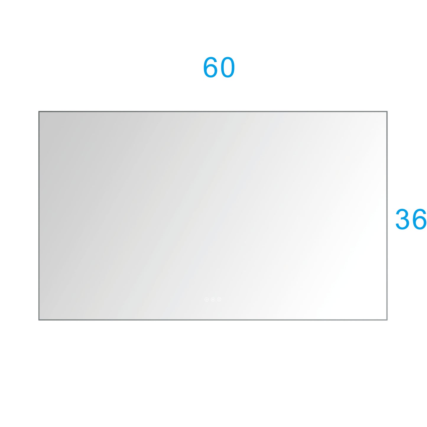Gunmetal Aluminium LED Vanity Mirror with Lights for Bathroom