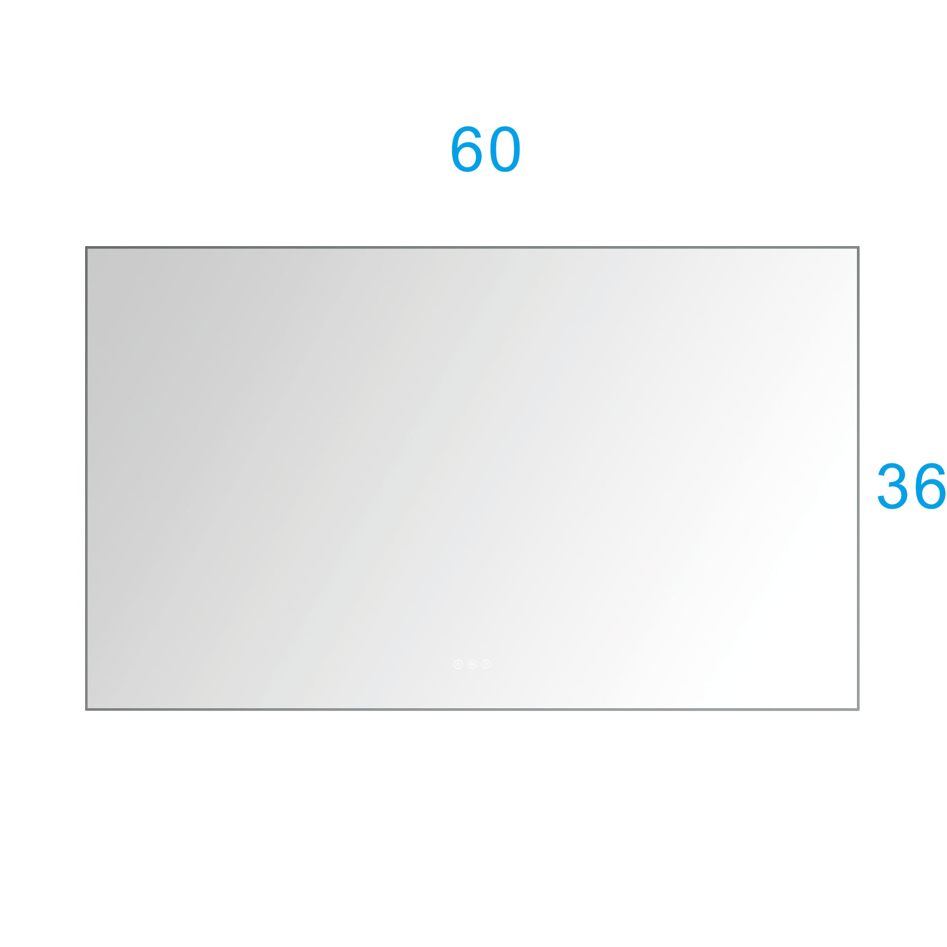 Gunmetal Aluminium LED Vanity Mirror with Lights for Bathroom