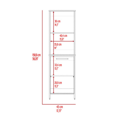Forester 1-Shelf Pantry Cabinet White