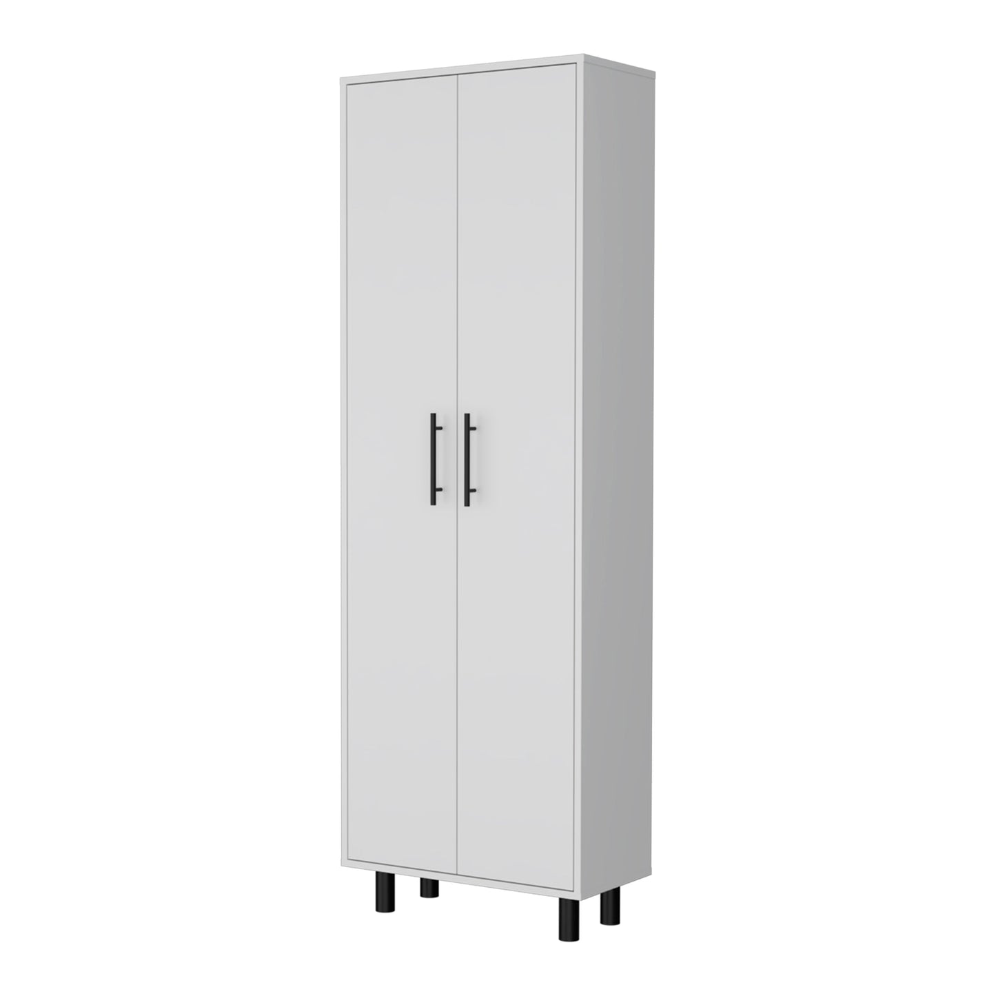 Fagan 2-Door 5-Shelf Kitchen Pantry White