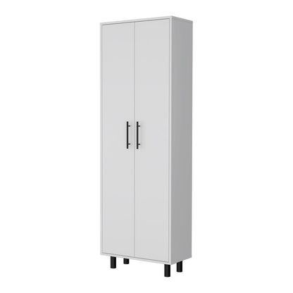 Fagan 2-Door 5-Shelf Kitchen Pantry White