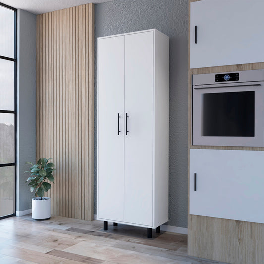 Fagan 2-Door 5-Shelf Kitchen Pantry White