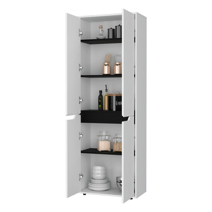 White 5-Shelf Kitchen Pantry