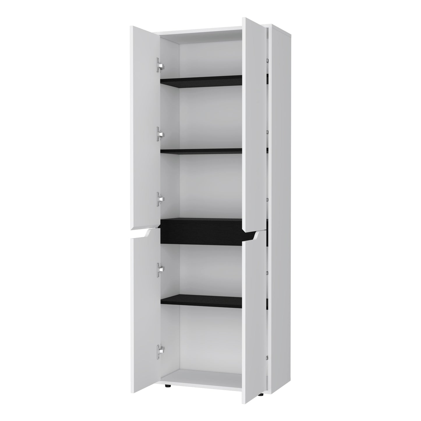 White 5-Shelf Kitchen Pantry