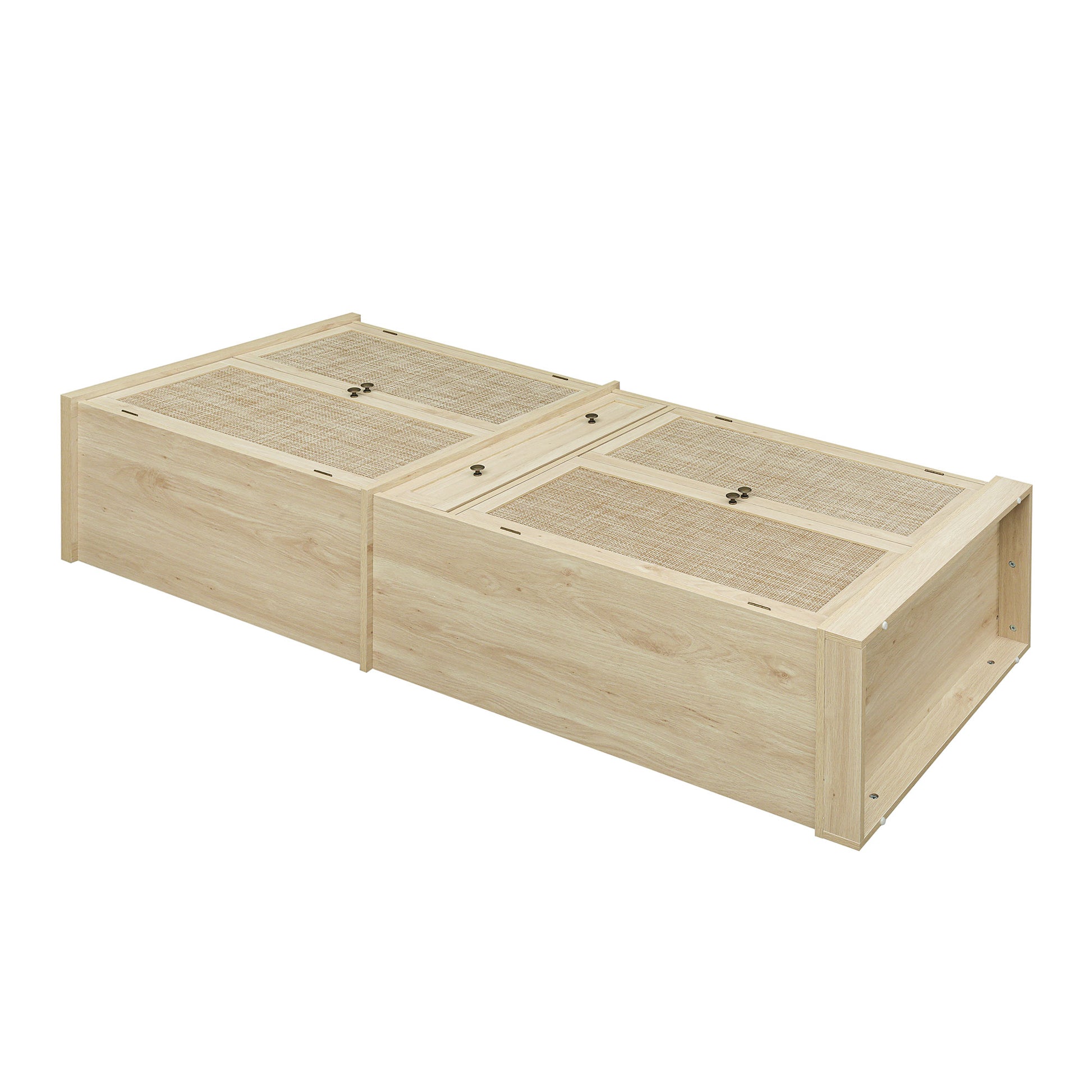 4 Door Cabinet with 1 Drawer, with 4 Adjustable Inner Shelves, Storage Cabinet