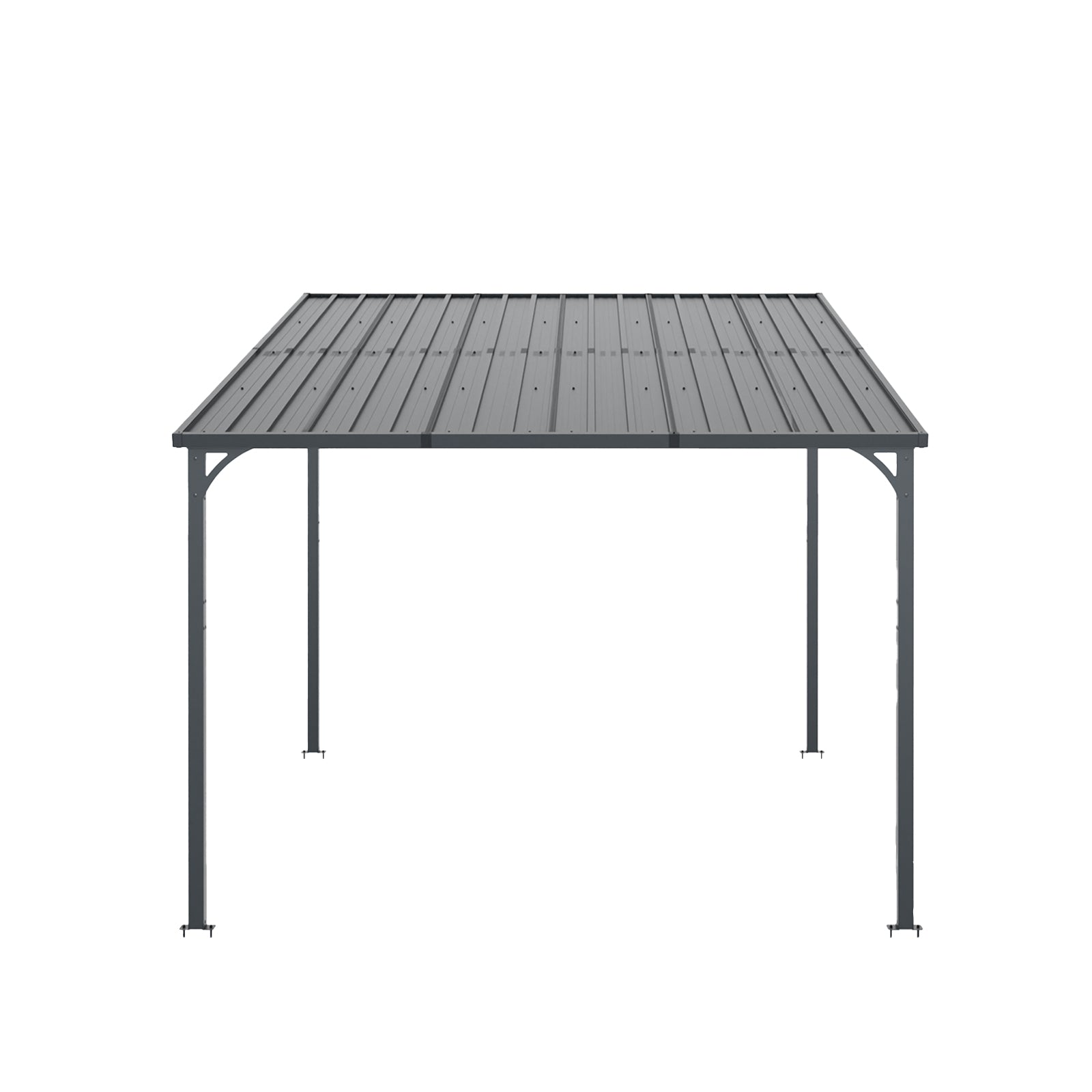 10' x 10' Black Metal Gazebo - Outdoor Pergola for Yard