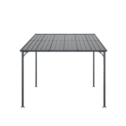 10' x 10' Black Metal Gazebo - Outdoor Pergola for Yard