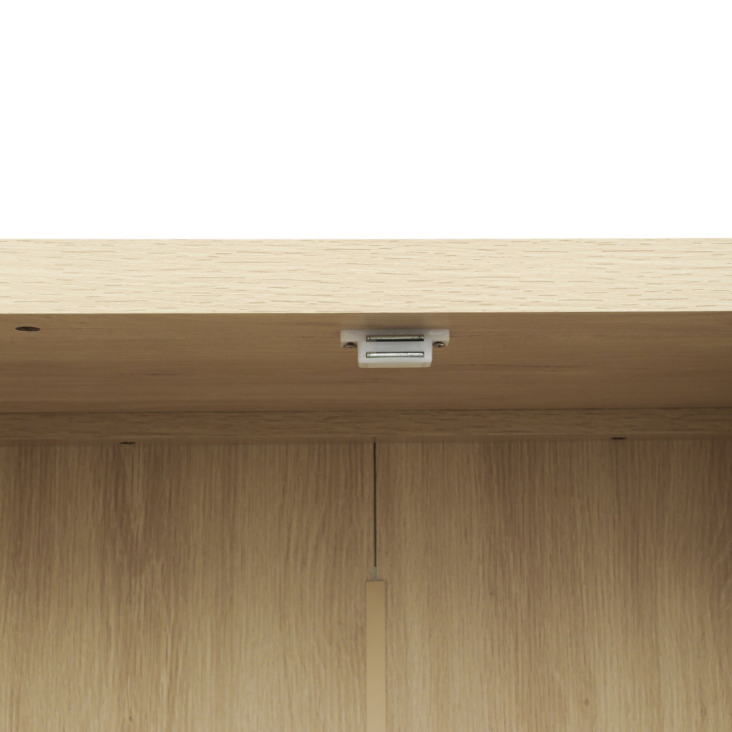 4 Door Cabinet with 1 Drawer, with 4 Adjustable Inner Shelves, Storage Cabinet