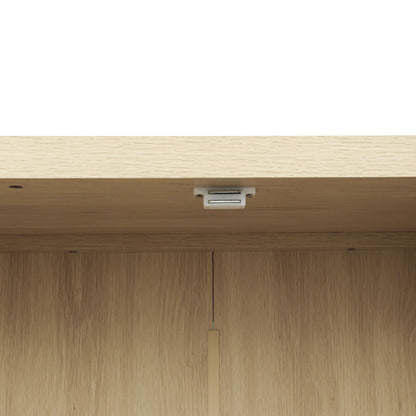 4 Door Cabinet with 1 Drawer, with 4 Adjustable Inner Shelves, Storage Cabinet