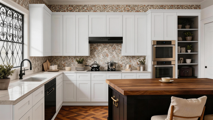 White Shaker Wall Cabinet - 24" Double Door Storage