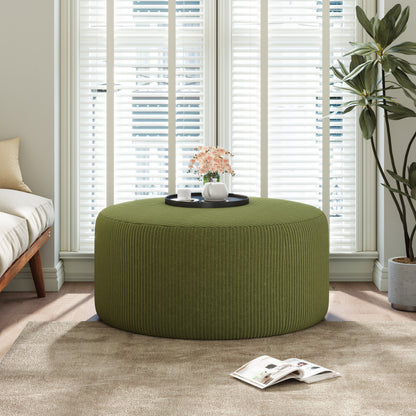 Velvet Round Ottoman