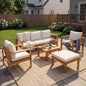 5-Piece Acacia Sectional Patio Sofa Set