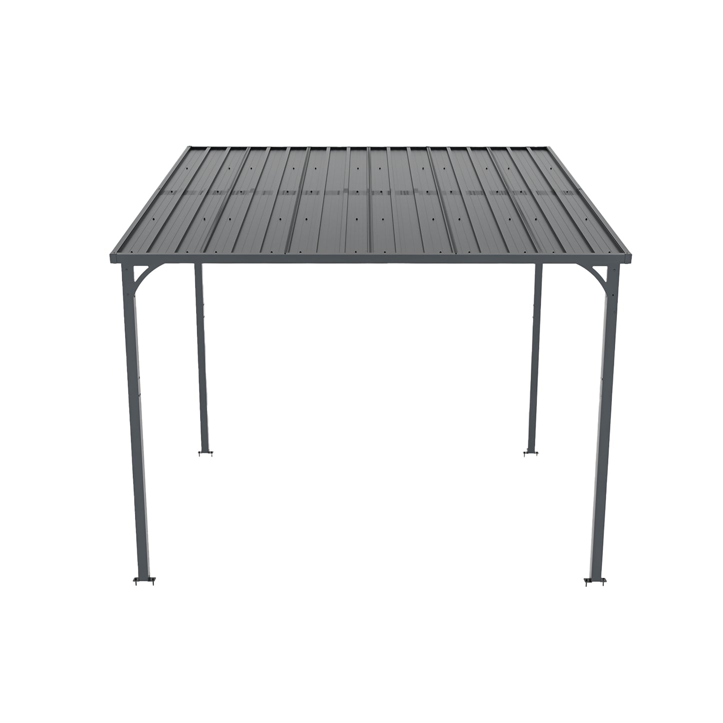 Black Metal Outdoor Pergola Shed for Garden Patio and Poolside