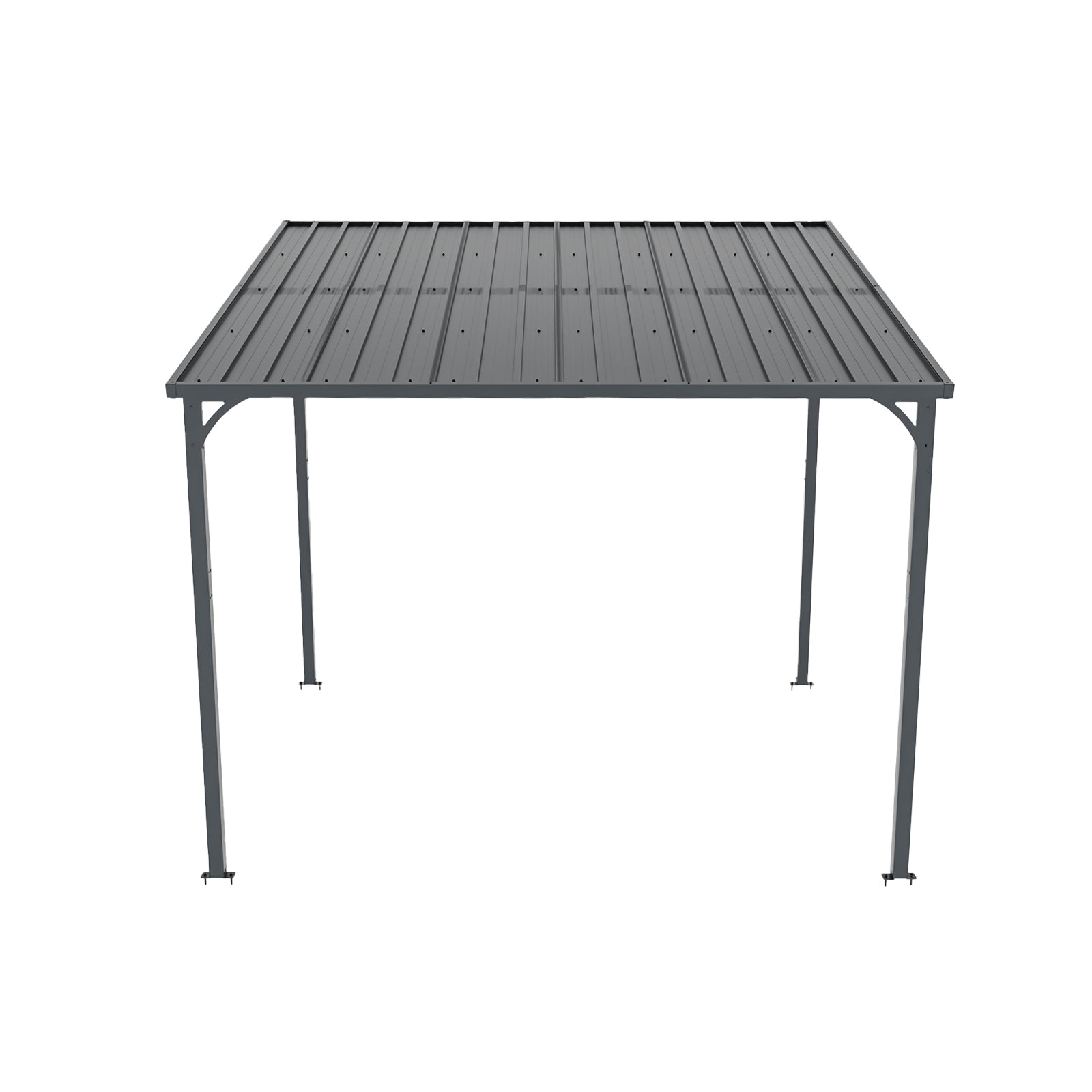 Black Metal Outdoor Pergola Shed for Garden Patio and Poolside