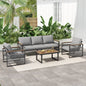 Natural Grey Outdoor Sofa Set - 4 Piece Patio Furniture